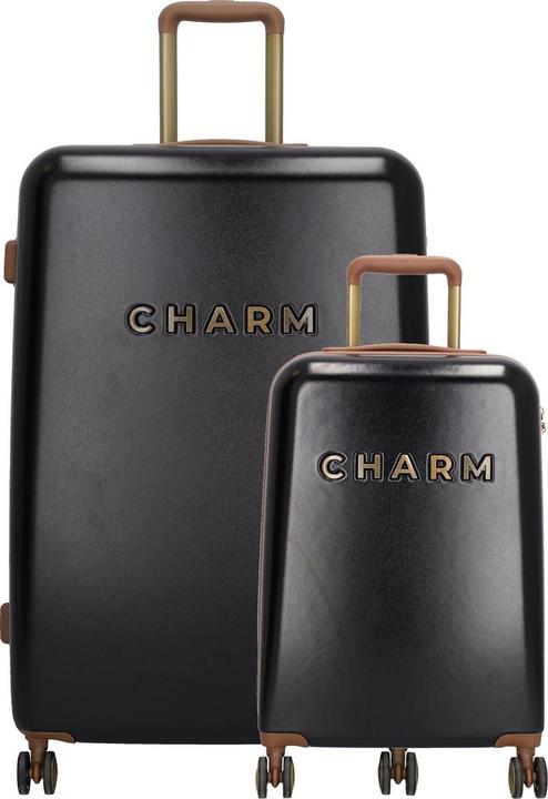 Produktbild Charm London Schönes Reisegepäck Set - 2 -Stück - TSA Slot - Schwarz (95 l, L (90 - 115l))
