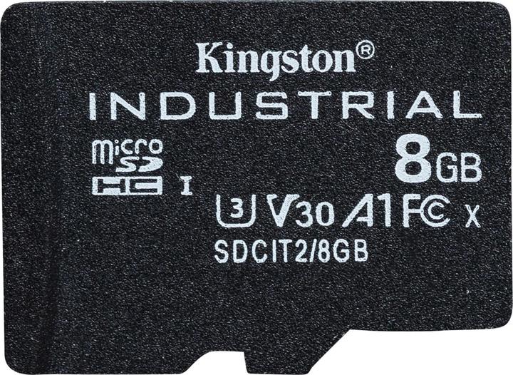 Actual product image Kingston microSDHC Industrial pSLC (8 GB, microSDHC, U3, UHS-I)