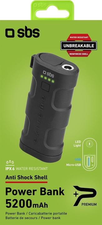 Immagine prodotto SBS Powerbank con 5200 mAh - Collezione infrangibile (5200 mAh)