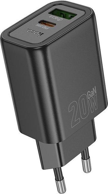 Produktbild Hoco Adapter N61 Gentle PD20W+QC3.0 charger(EU) Black (20 W)