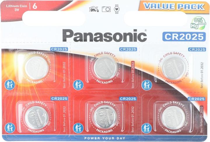 Produktbild Panasonic Lithium Power CR2025 (6 Stk., CR2025, 165 mAh)