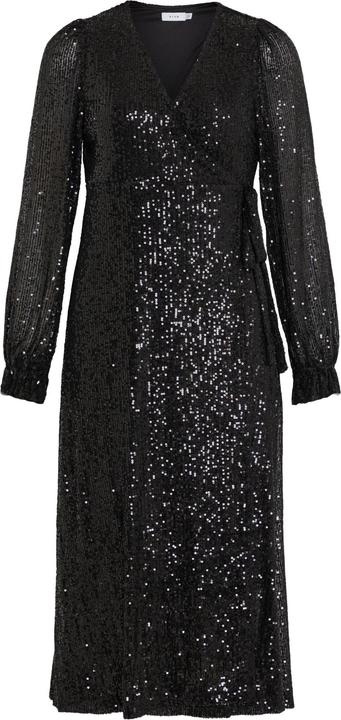 Produktbild Vila Vimaia Ls Sequin Midi Wrap Dress/Dc (34)