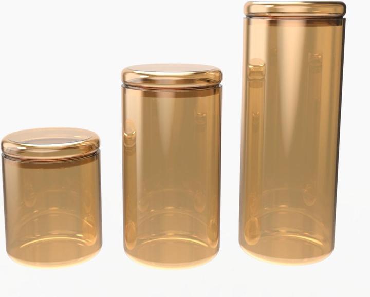 Actual product image Nuts Storage jar glass 500 ml gold (0.50 l)