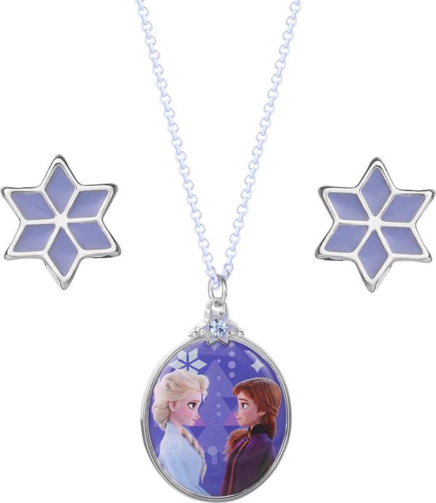 Disney Frozen Necklace and Ear Set (Sterling Silber)