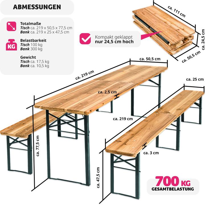 Image du produit tectake Garniture de tente à bière (219 cm)
