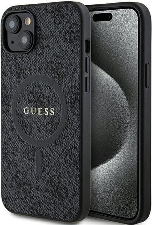 Produktbild Guess GUHMP14SG4GFRK iPhone 14 / 15 / 13 6.1" czarny/black hardcase 4G Collection Leather Metal Logo (Apple iPhone 14, Apple iPhone 15, Apple iPhone 13)
