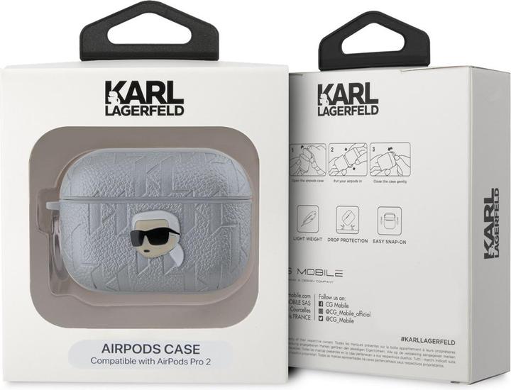 Actual product image Karl Lagerfeld AirPods Pro 2 PU Embossed Karl Head Case (Headphone sleeve)