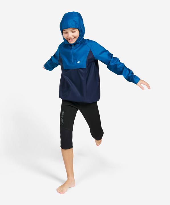 Actual product image Tribord Spray top sailing/kayak kids windproof - Sailing 100 blue/navy blue