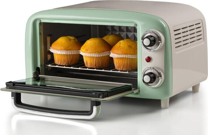Immagine prodotto Ariete Mini forno Vintage Green (bianco/verde chiaro, 800 watt, 10 litri)