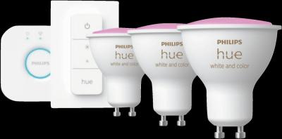 Produktbild Philips Hue White & Color Ambiance Starterset (GU10, 5.70 W, 350 lm, 3 x, G)