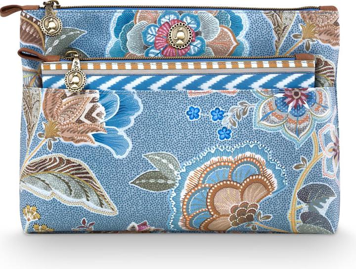 PIP Studio Caryn Kosmetiktasche Kombi Matata blau 26x7.5x18cm/22x1x13cm