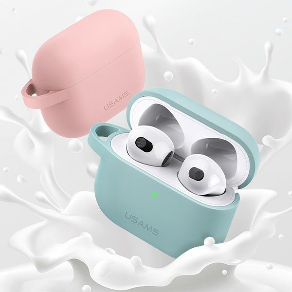 Image du produit Usams Etui pour AirPods 3 silicone różowy/pink BH741AP03 (US-BH741) (Sac pour écouteurs)
