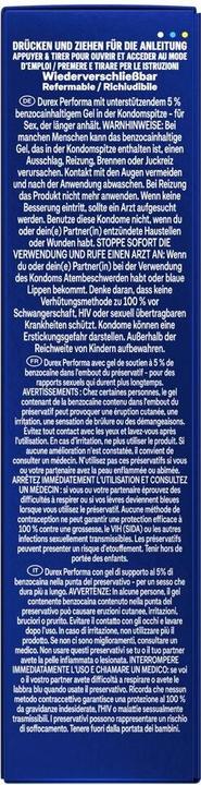 Nährwerte und Zutaten Durex Performa (10 Stk.)