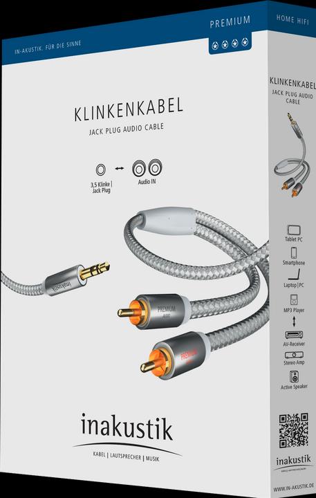 Immagine prodotto Inakustik Cavo a jack (1.50 m, Connettore da 3,5 mm (AUX), Cinch)