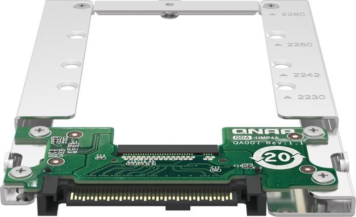 Actual product image QNAP QDA-UMP4A U.2 NVMe to M.2 NVMe SSD PCIe adapter 7mm