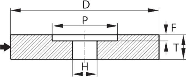 Produktbild Tyrolit Schleifbockscheibe DxTxH (mm), 300x40x76, Typ: EK60 (60)