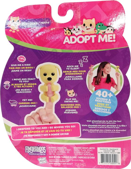 Actual product image WowWee Fingerlings X Adopt Me dog