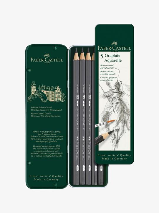 Produktbild Faber-Castell Graphite Aquarelle (3.30 mm, HB, 2B, 6B, 8B, 4B, 5 x)