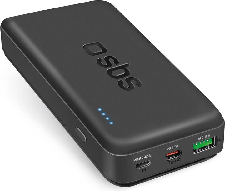 Produktbild SBS Powerbank 20.000 mAh Power Delivery 45W Multi-Port schwarz (20000 mAh, 45 W)
