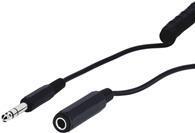Actual product image Goobay Headphone extension 6.35 mm, spiral cable (5 m, Extension)