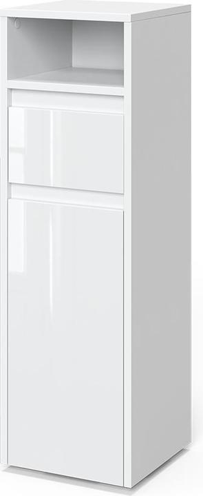Vicco Irma High Gloss White Bathroom Cabinet 30 X 192 Cm