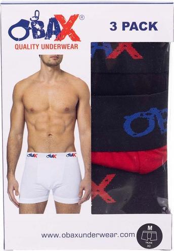 Image du produit Obax Sous-vêtements boxer homme 3p noir/rouge/gris M (M)