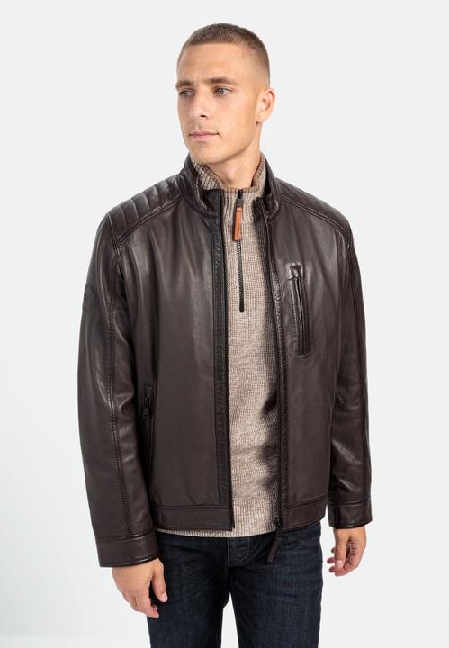 Actual product image Camel Active Leather jacket with stand-up collar (52)