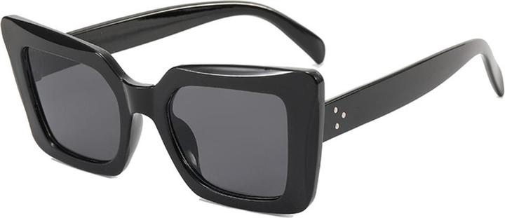 Techsuit - Sunglasses (5277) - for Women with PC Frame and Lens, Square Shape - Black / Gray