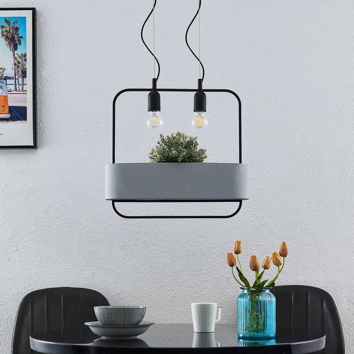 Immagine prodotto Lucande Lampada a sospensione Teona Nero/Grigio (E27)