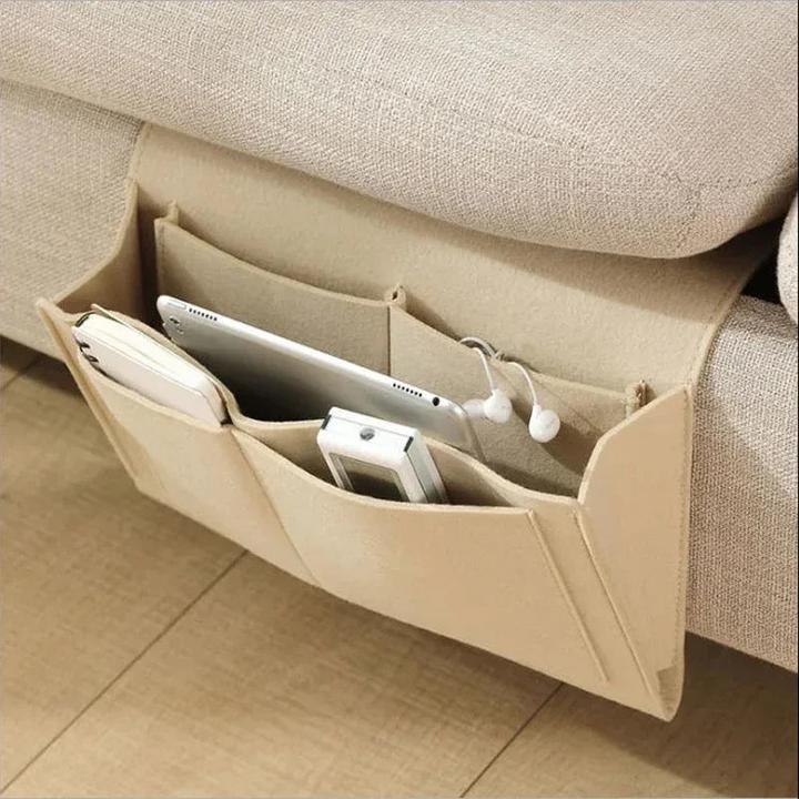 Produktbild Alopini 1pc Filz Nachttisch Lagerung Tasche Beutel hängen Lagerung Veranstalter Bett Halter Taschen