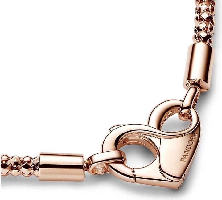 Actual product image Pandora Moments Studded Chain Bracelet (17 cm, Metal, rose gold-plated)