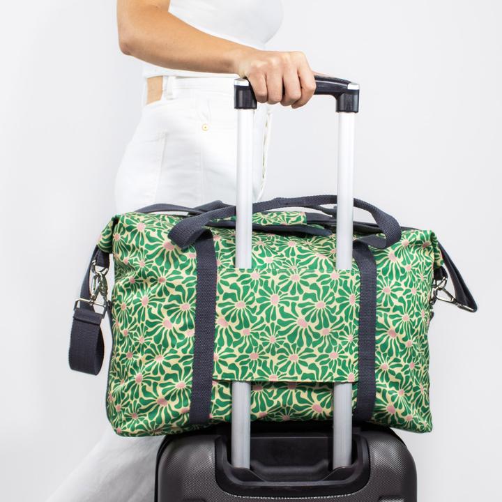 Image du produit Kind Bag Weekender Abstract Flowers - Vert+Rose (560 l)