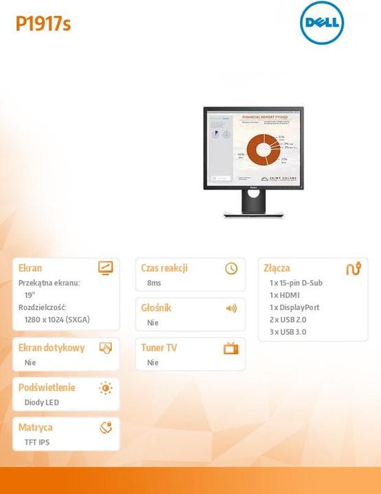 Produktbild Dell P1917s (1280 x 1024 Pixel, 19")