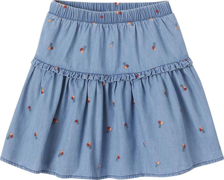 Image du produit Vertbaudet Jupe en jean brodée fille (128)