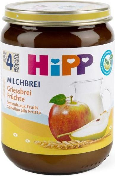 Produktbild Hipp MILCHBREI Griessbrei Früchte (190g) (310 g)