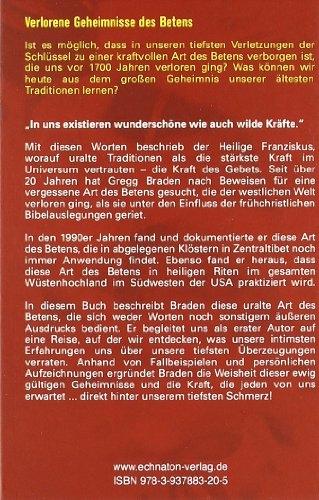 Immagine prodotto Verlorene Geheimnisse des Betens (Tedesco, Gregg Braden, 2008)