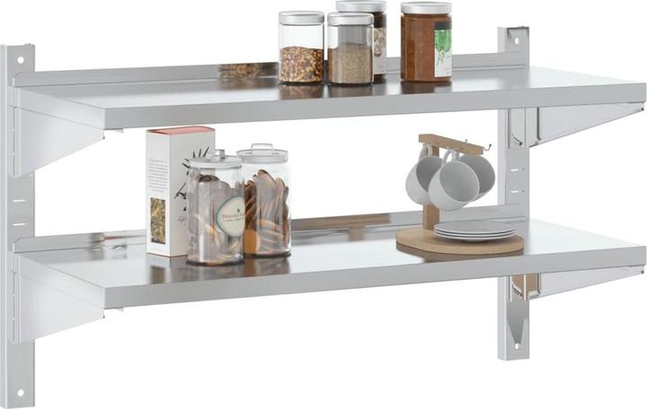 Actual product image VidaXL Wall shelf with 2 shelves Noble (100 x 40 x 60 cm)