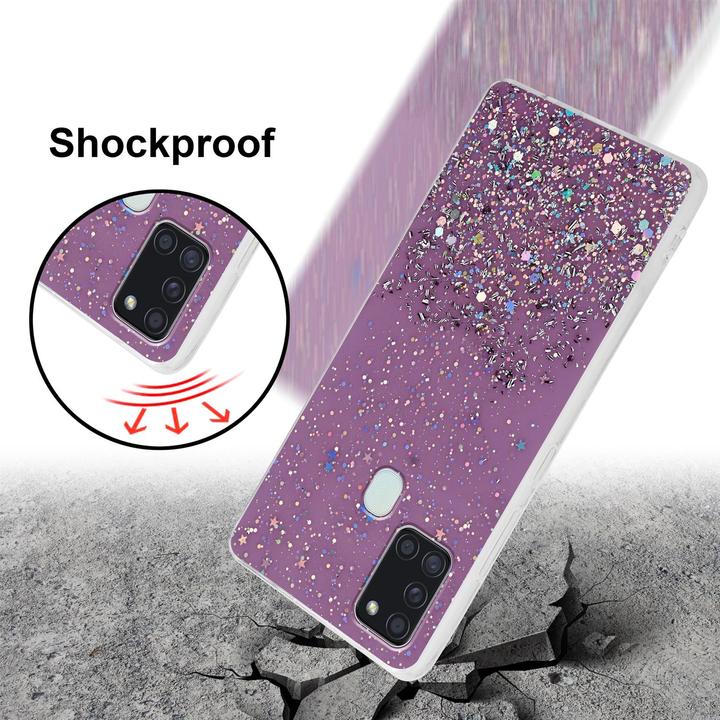 Image du produit Cadorabo Couverture TPU paillettes scintillantes (Samsung Galaxy A21s)