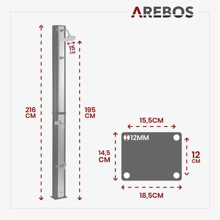 Produktbild Arebos Solardusche