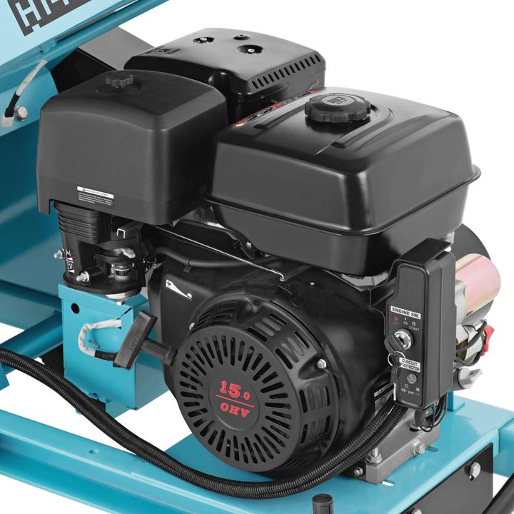 Produktbild Hillvert Gartenhäcksler Schredder Häcksler Elektro Holzhäcksler Benzin 15PS 100mm