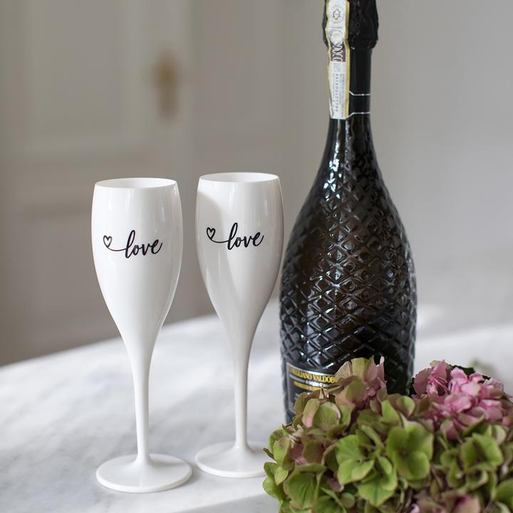 Image du produit Koziol Flûte à champagne Superglas Love 100 ml, 1 pièce, blanc (10 cl, 1 Verres, Flûtes à champagne)