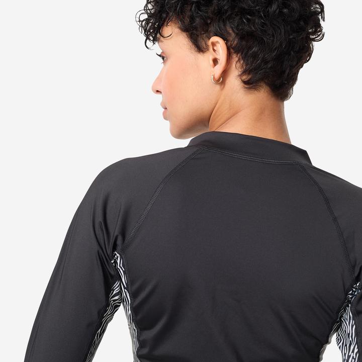 Produktbild Nabaiji Aquafitness-Shirt Phoebe langarm Reissverschluss Aquagym Aqua-Cycling schwarz (42)
