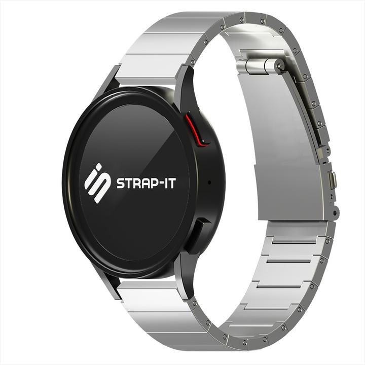 Produktbild Strap-it Luxe titanium smartwatch bandje - geschikt voor Fossil Gen 5 / Gen 5e 44mm / Gen 6 44mm - zilver (Titan)