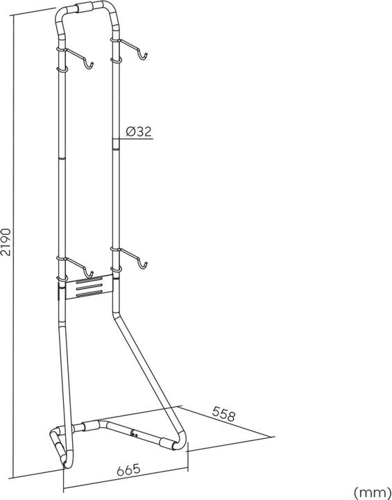 Produktbild Wiltec Universal Fahrradständer für 2 Fahrräder 66,5x55,8x219cm Fahrradhalter
