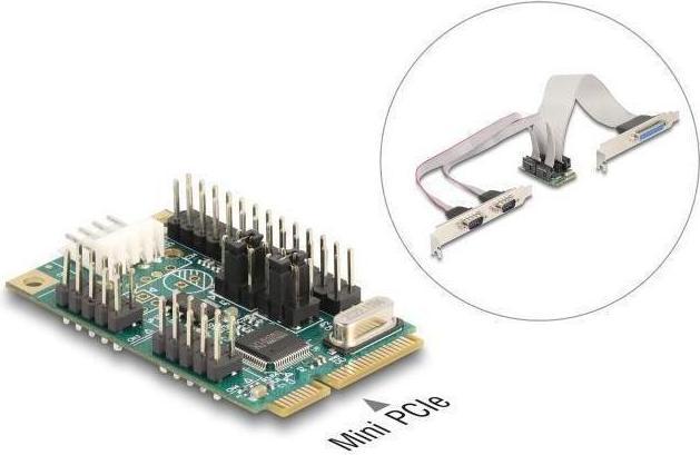 Produktbild Delock Mini PCIe I/O PCIe full size 1 x Parallel, 2 x Seriel