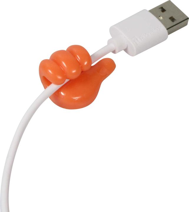 Actual product image PhoneLook Organiser de câbles en silicone amusant Thumbs-Up pour les câbles de chargement, les clés, etc