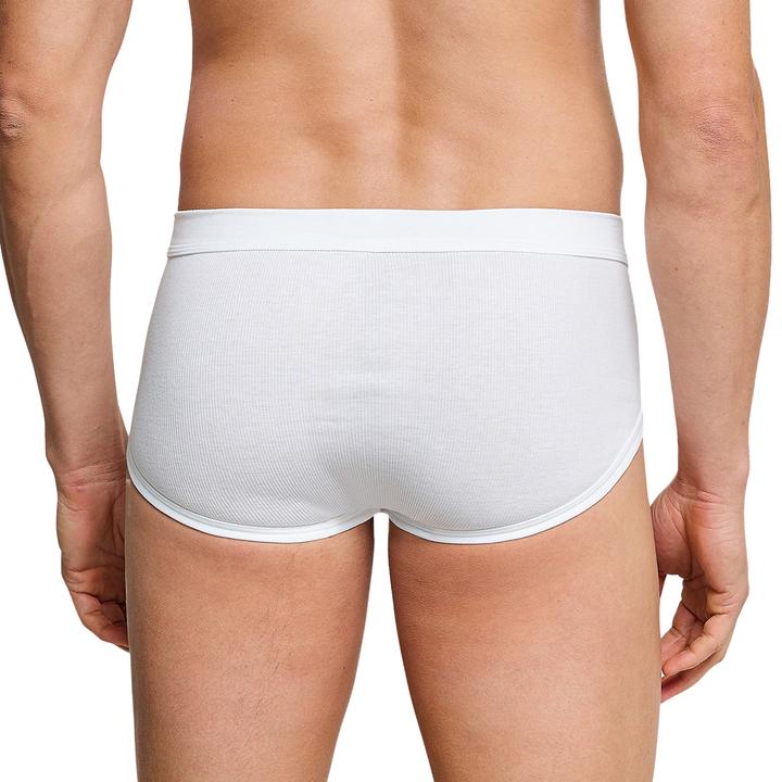 Actual product image Schiesser Pack of 4 Cotton Essentials Double Rib Sports Briefs (M, pack of 4)