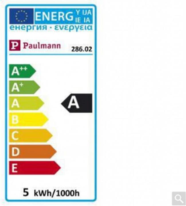 Energy Label Paulmann Light source GLOW G95 E27 (E27, 4 W, 200 lm, 1 x, A)