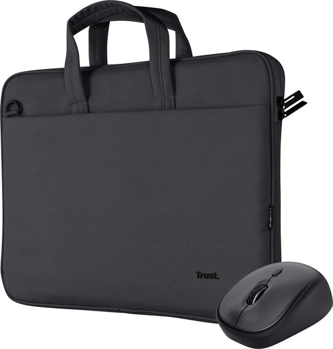 Trust Bologna Bag And Mouse Set Black (16", Universal)