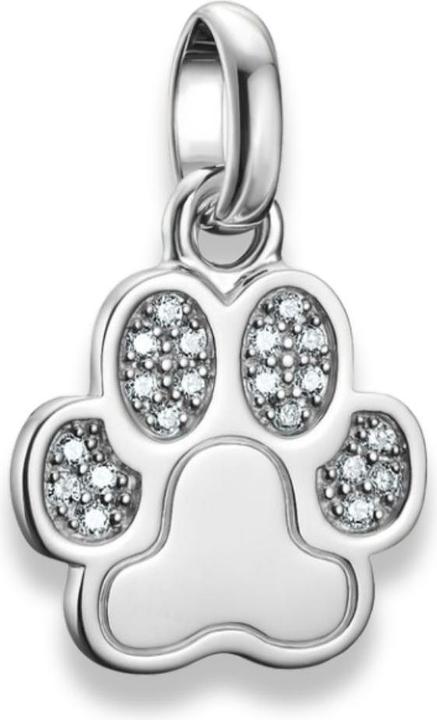 Thomas Sabo Charm-Anhänger Pfote mit Steinen Connect Silber (Silber 925)